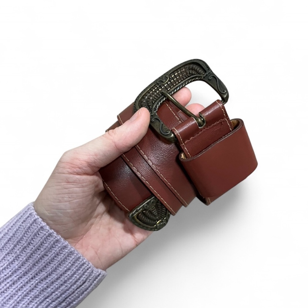 Vintage Dalmys Western Leather Belt — Women’s Small